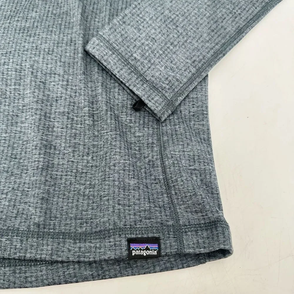 Patagonia Kids Capilene Heavyweight Baselayer 1/4 Zip Pullover Gray Large 12